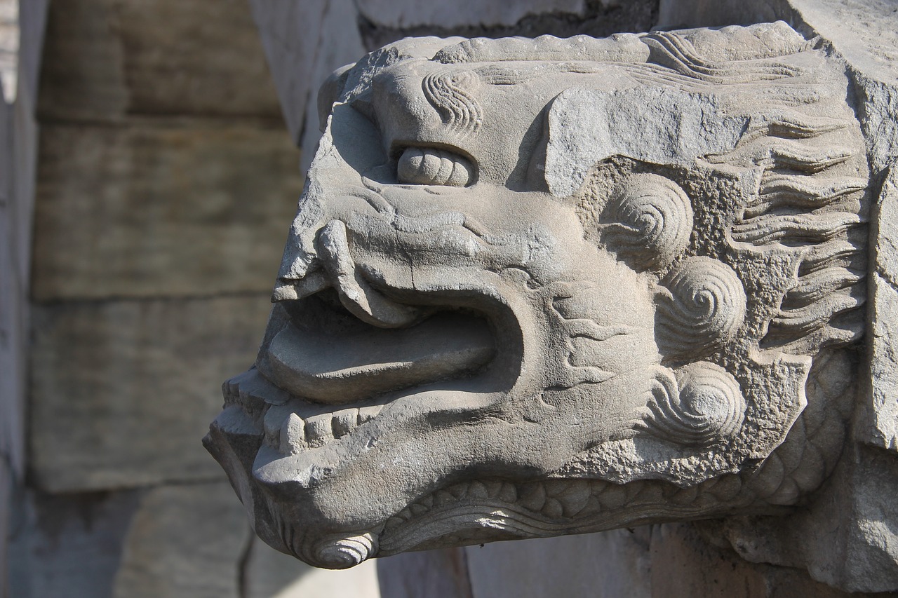the old summer palace  temple  dragon wall free photo