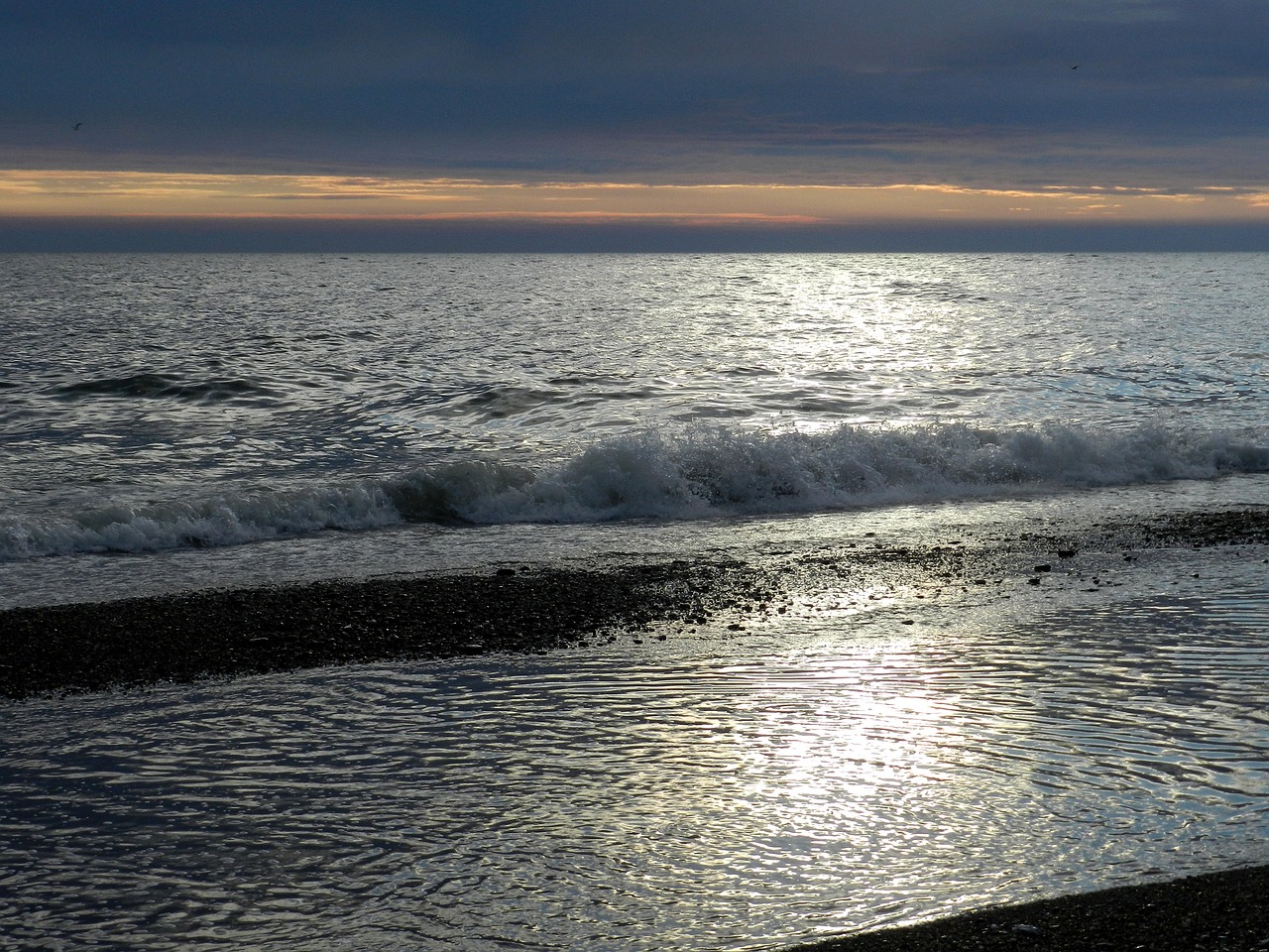 the pacific ocean sea sunset free photo