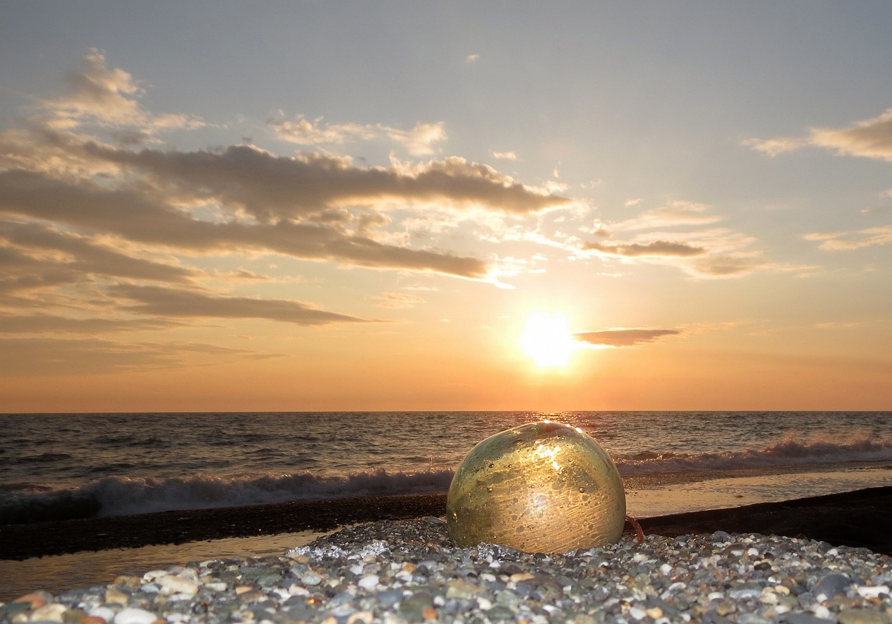 the pacific ocean sea sunset free photo