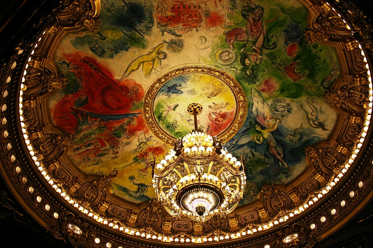 the paris opera opéra garnier chagall free photo