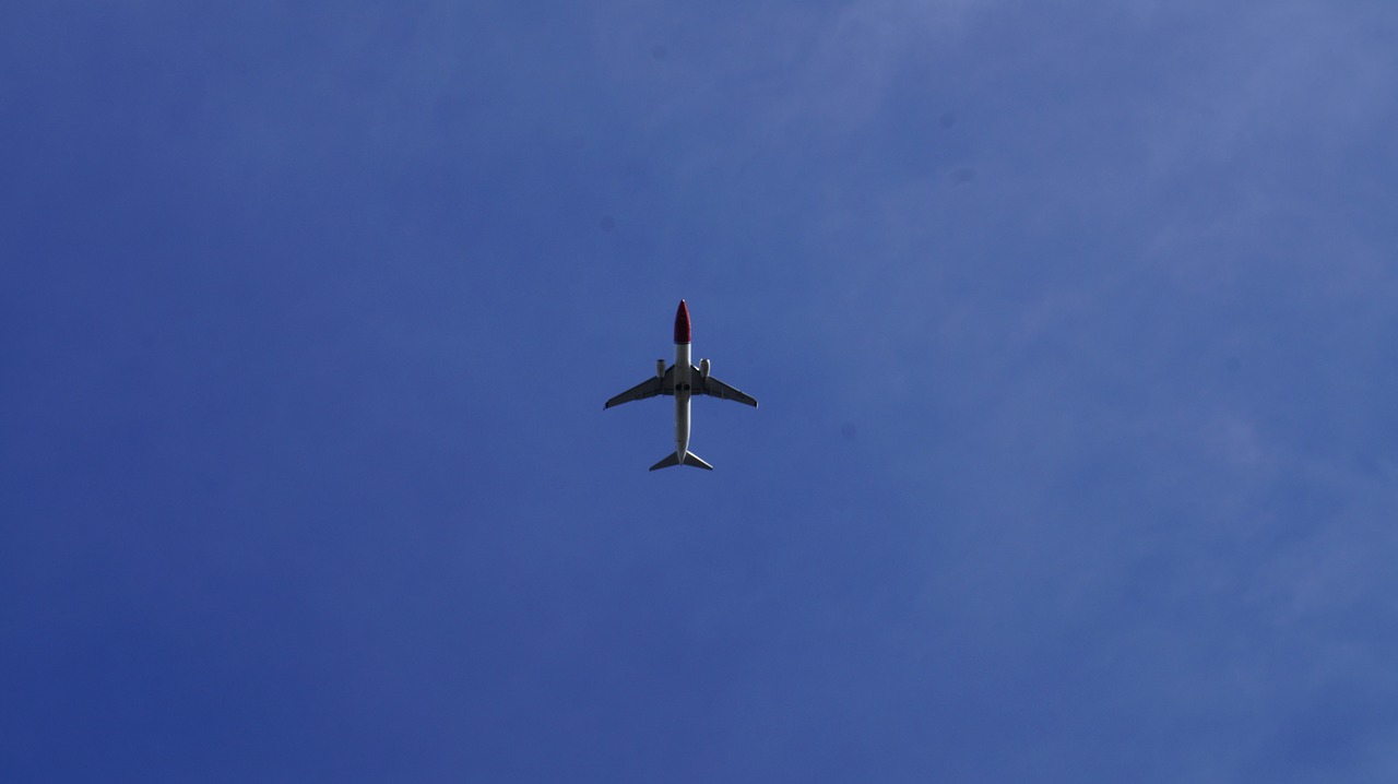 the plane sky blue free photo