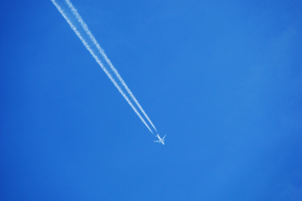 the plane sky cloudless sky free photo