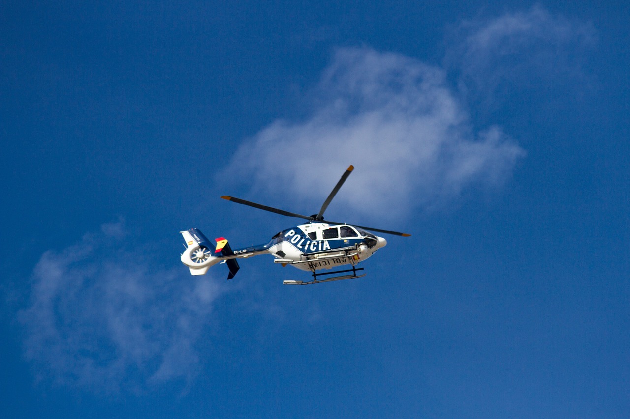 the police copter summer free photo
