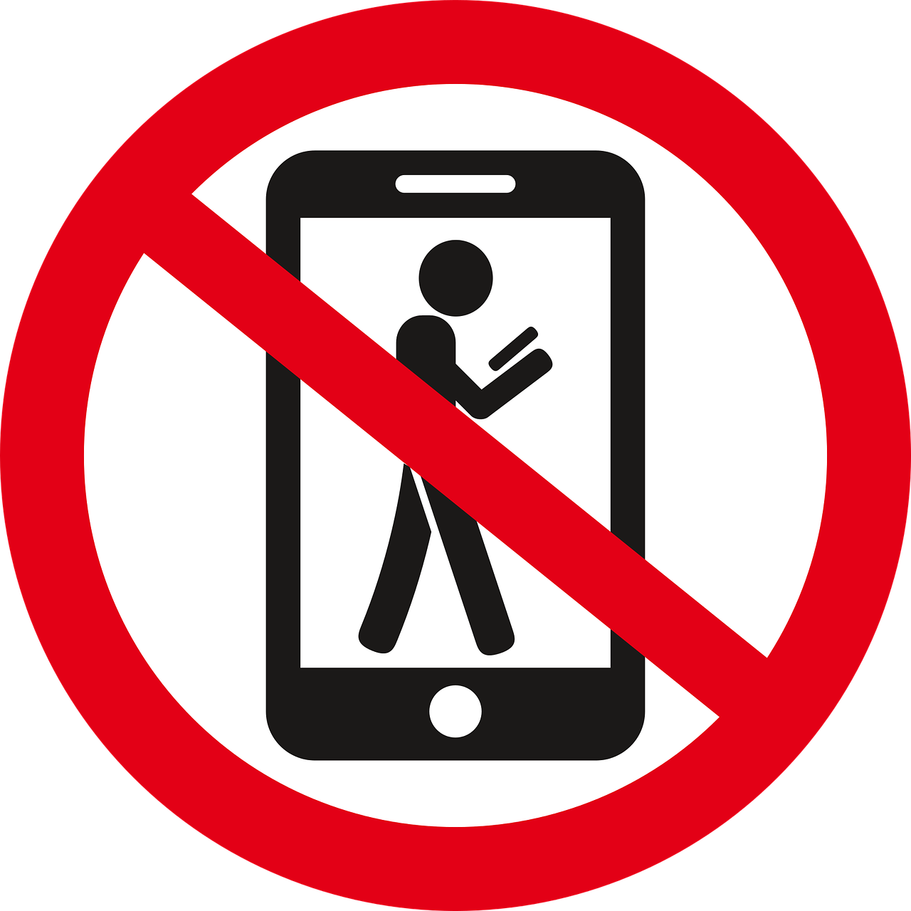 the prohibition of the ban on phone use prohibition to go with the phone free photo