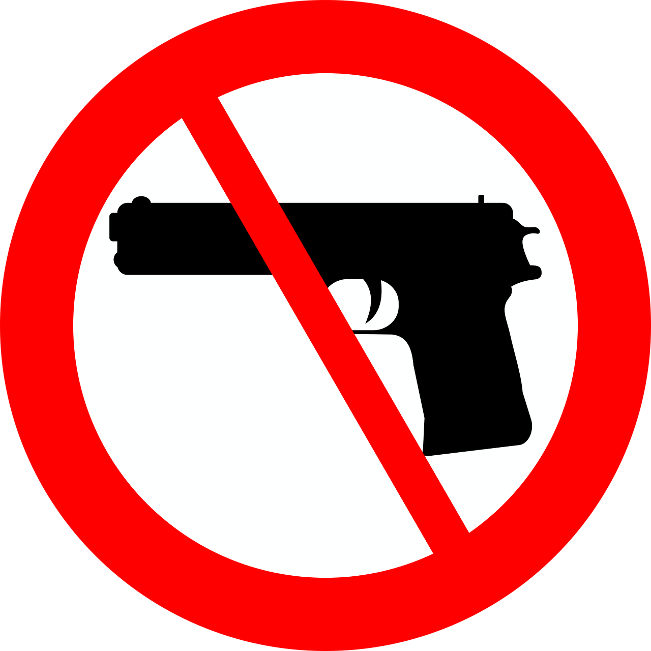 the prohibition of the ban of firearms it is forbidden to carry a weapon free photo