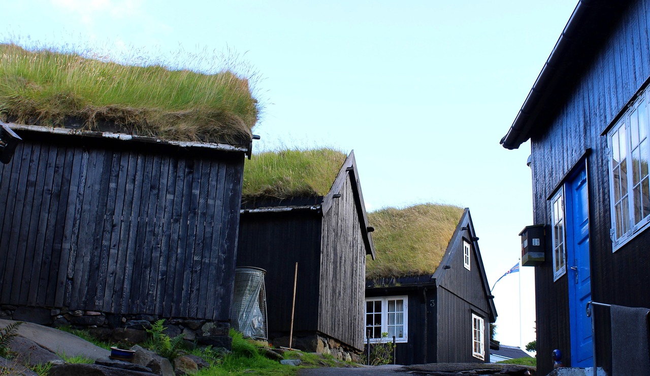 the promontory  wooden houses  tórshavn free photo