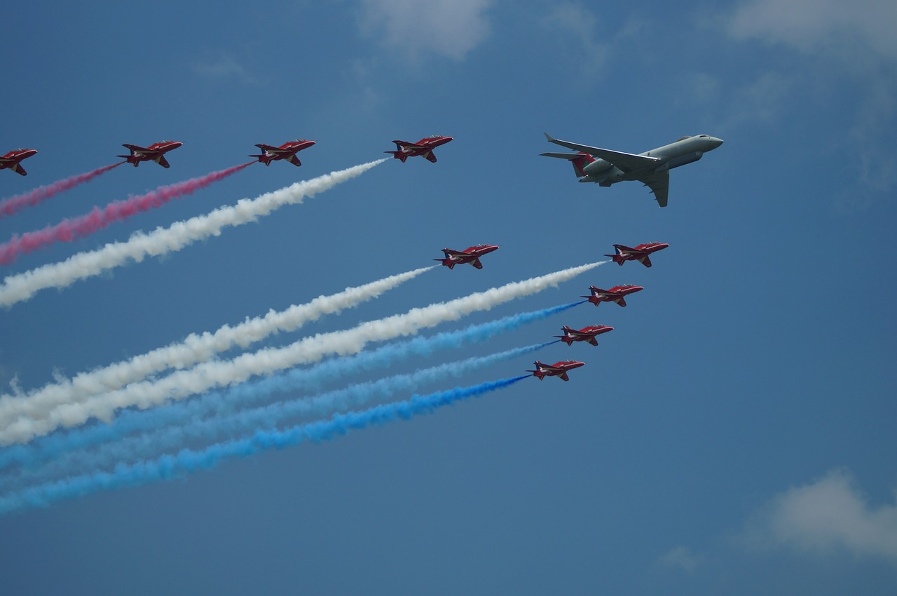 the red arrows royal air force raf waddington free photo
