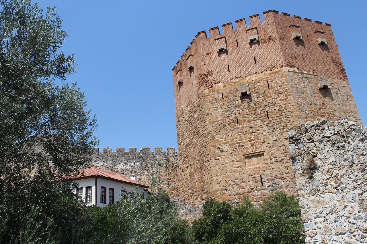 the red tower alanya the seljuk state free photo