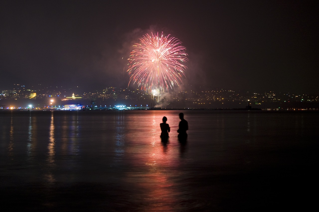 the rise  fireworks  feerverki free photo