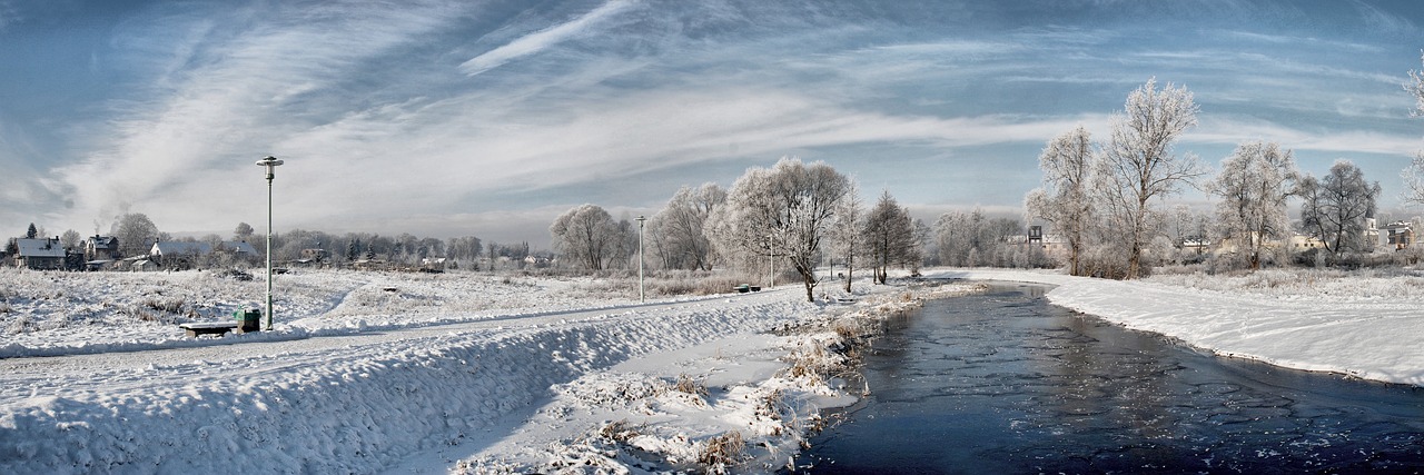 the river czarna-janica  winter  black hangcha free photo