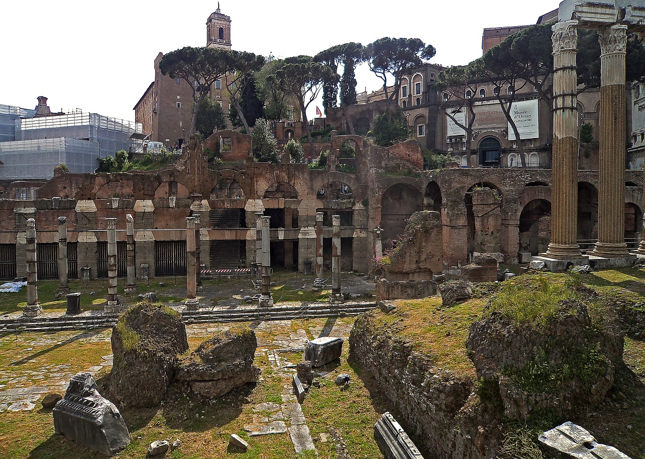 the roman forum the ruins of the monuments free photo