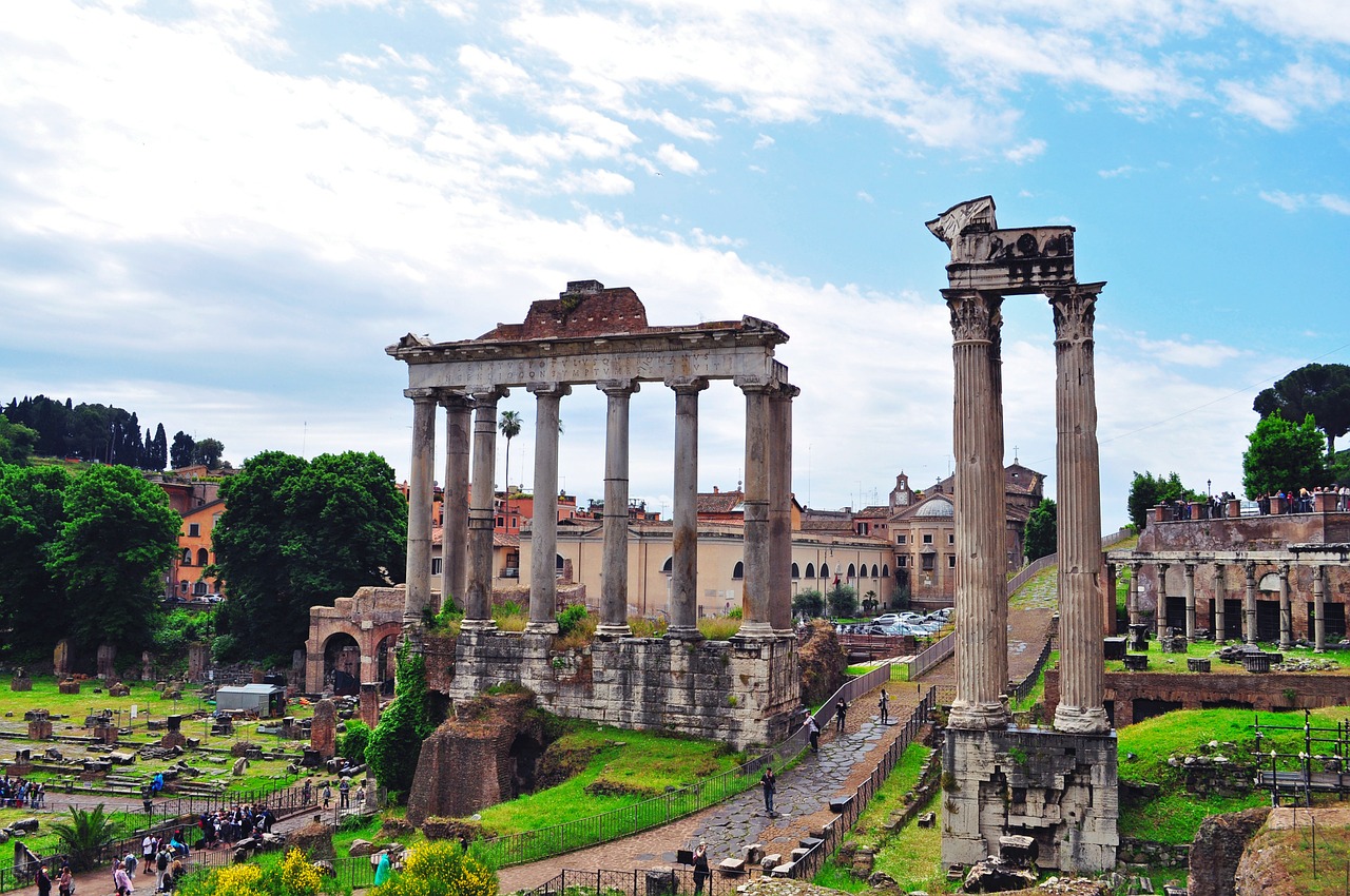 the roman forum rome italy free photo