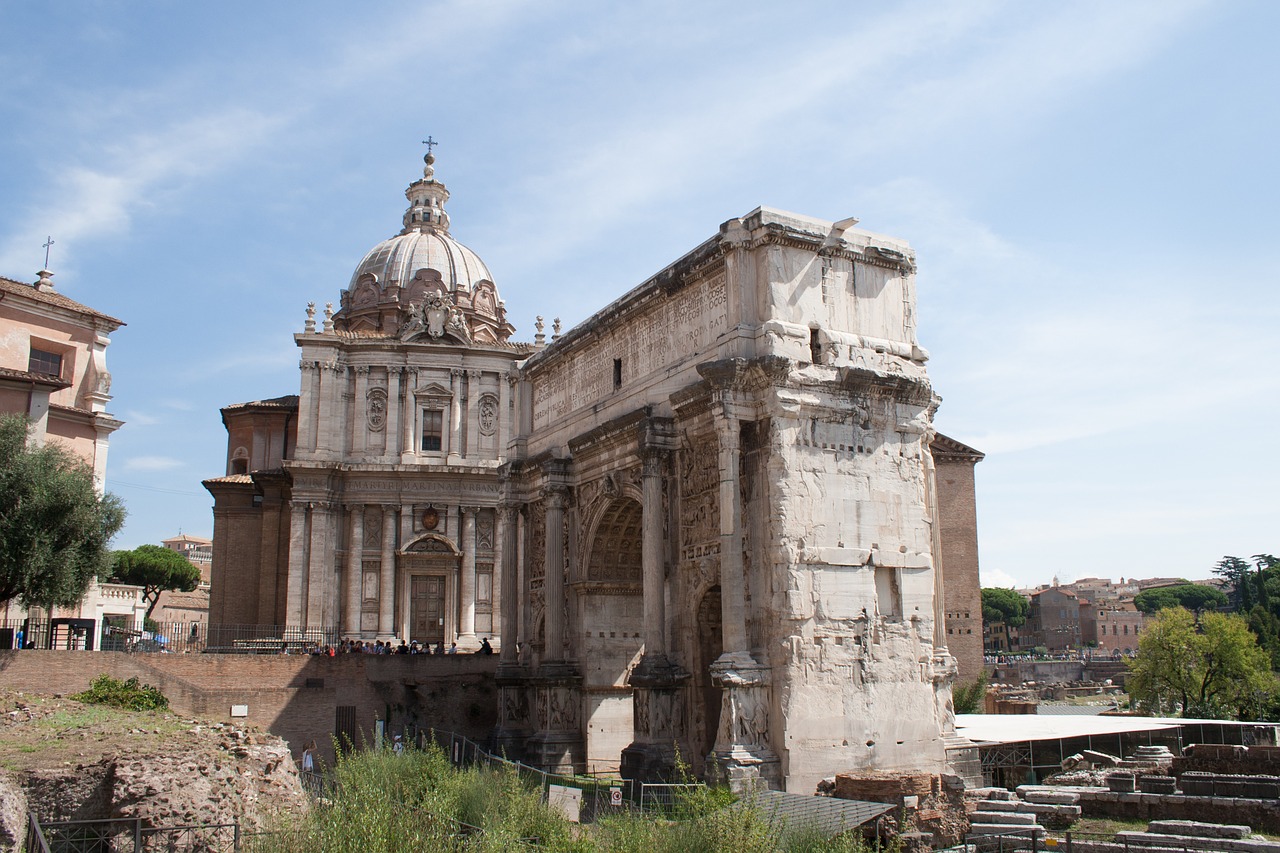 the roman forum rome italy free photo