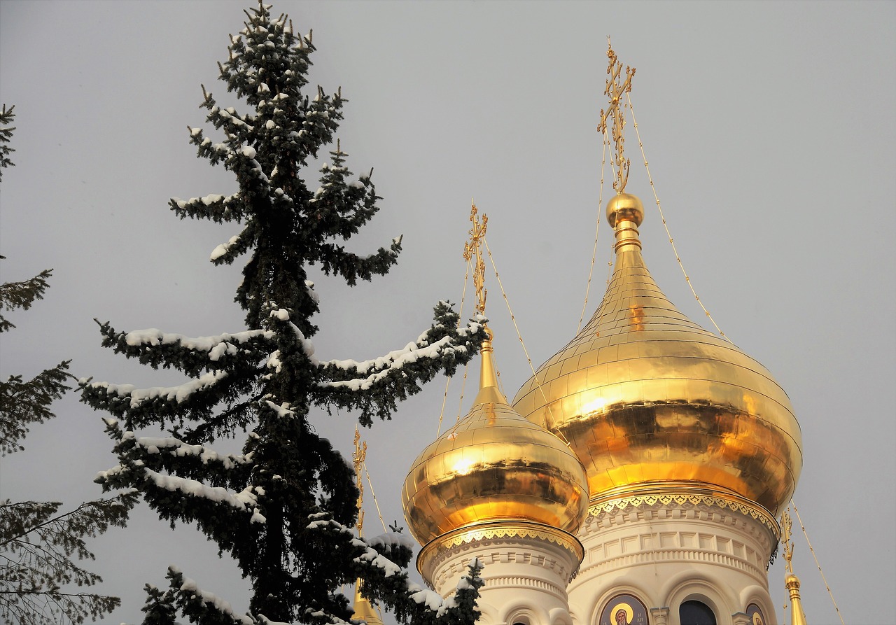 the russian orthodox church dome golden free photo