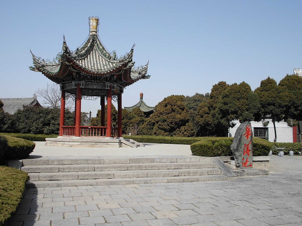 the scenery gazebo huaqing pool free photo