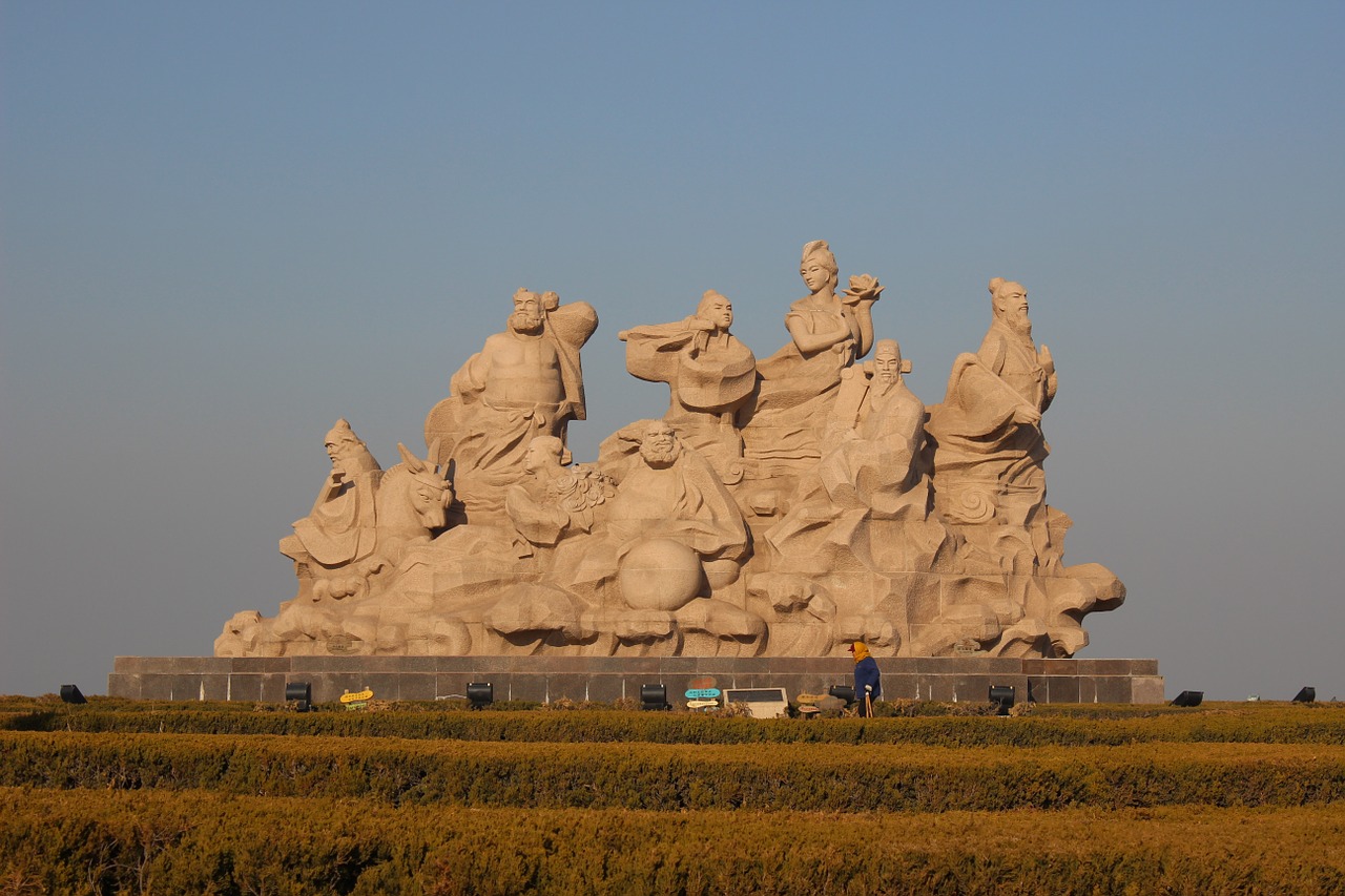 the scenery statue the eight immortals free photo