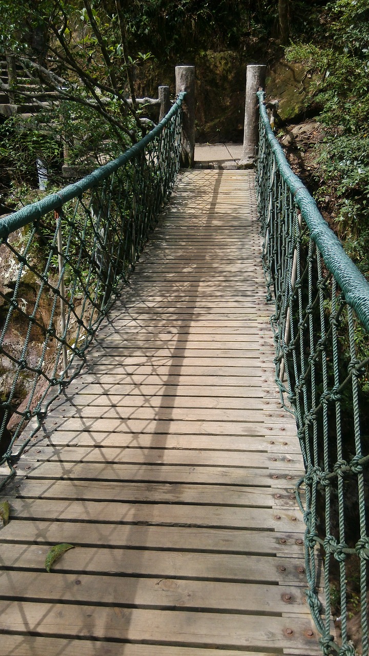 the scenery bridge suspension bridge free photo