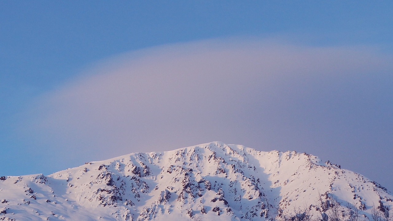 the scenery snow mountain free photo