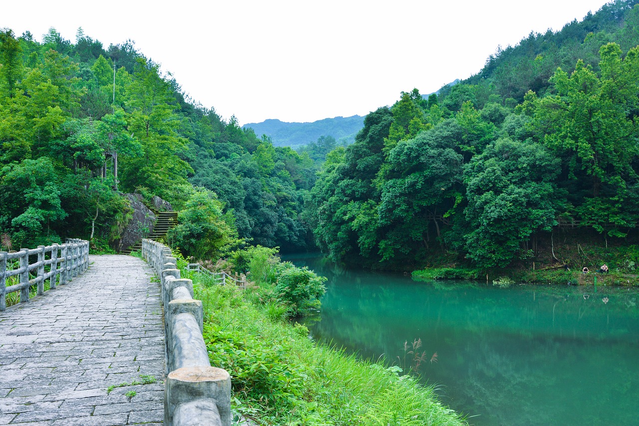 the scenery zhai liao creek mountain free photo