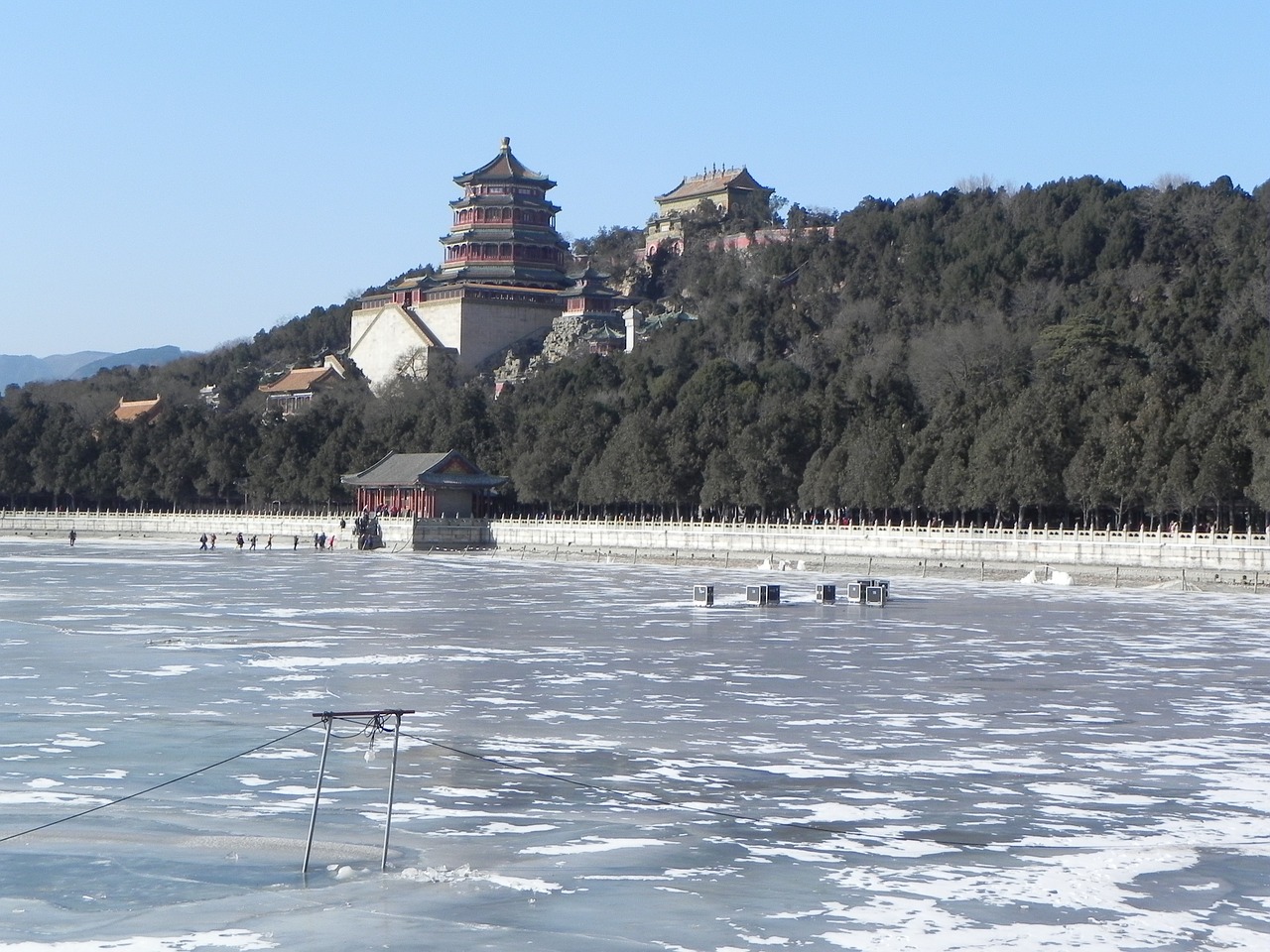 the scenery the summer palace snow free photo