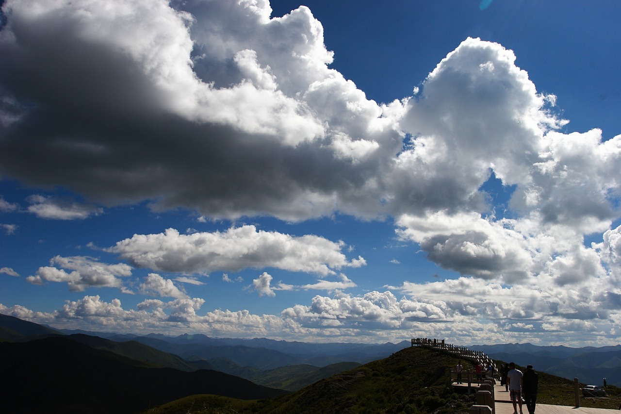 the scenery western sichuan blue sky free photo