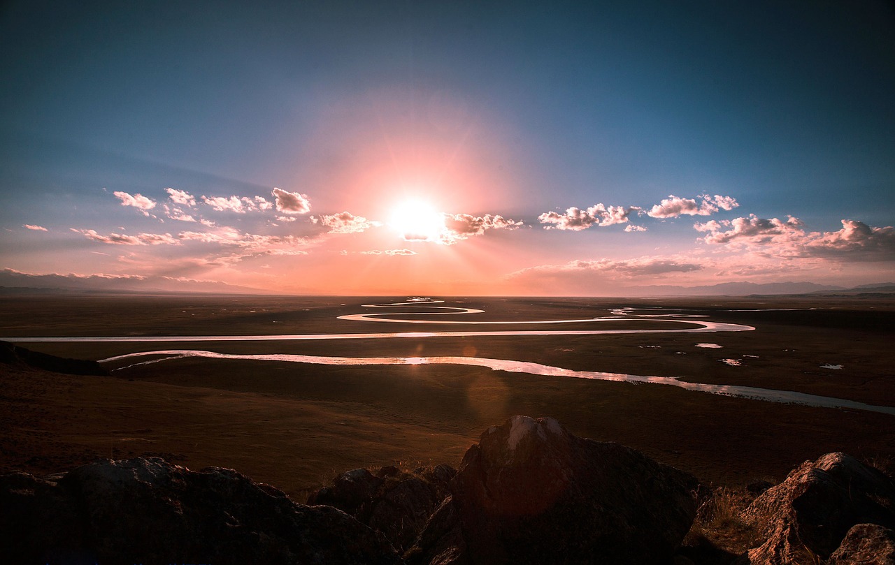 the scenery prairie river free photo