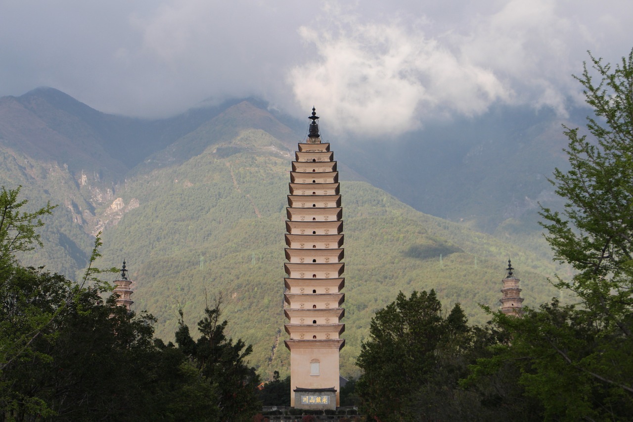 the scenery stupa beautiful free photo