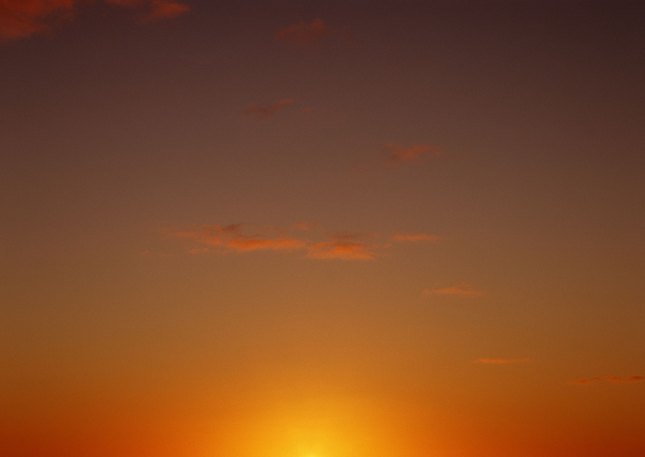 the scenery sunset orange sky free photo