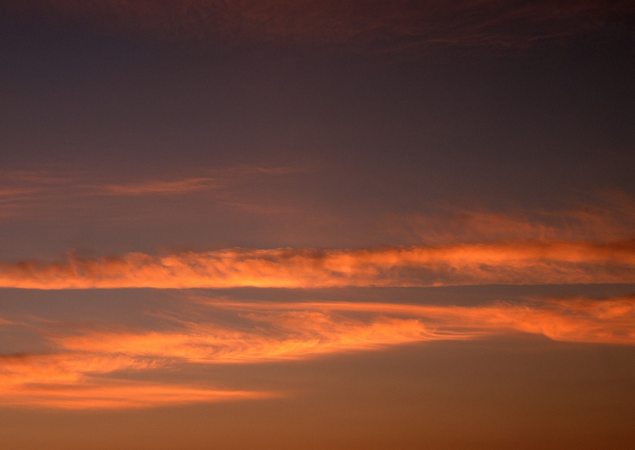 the scenery sunset orange sky free photo