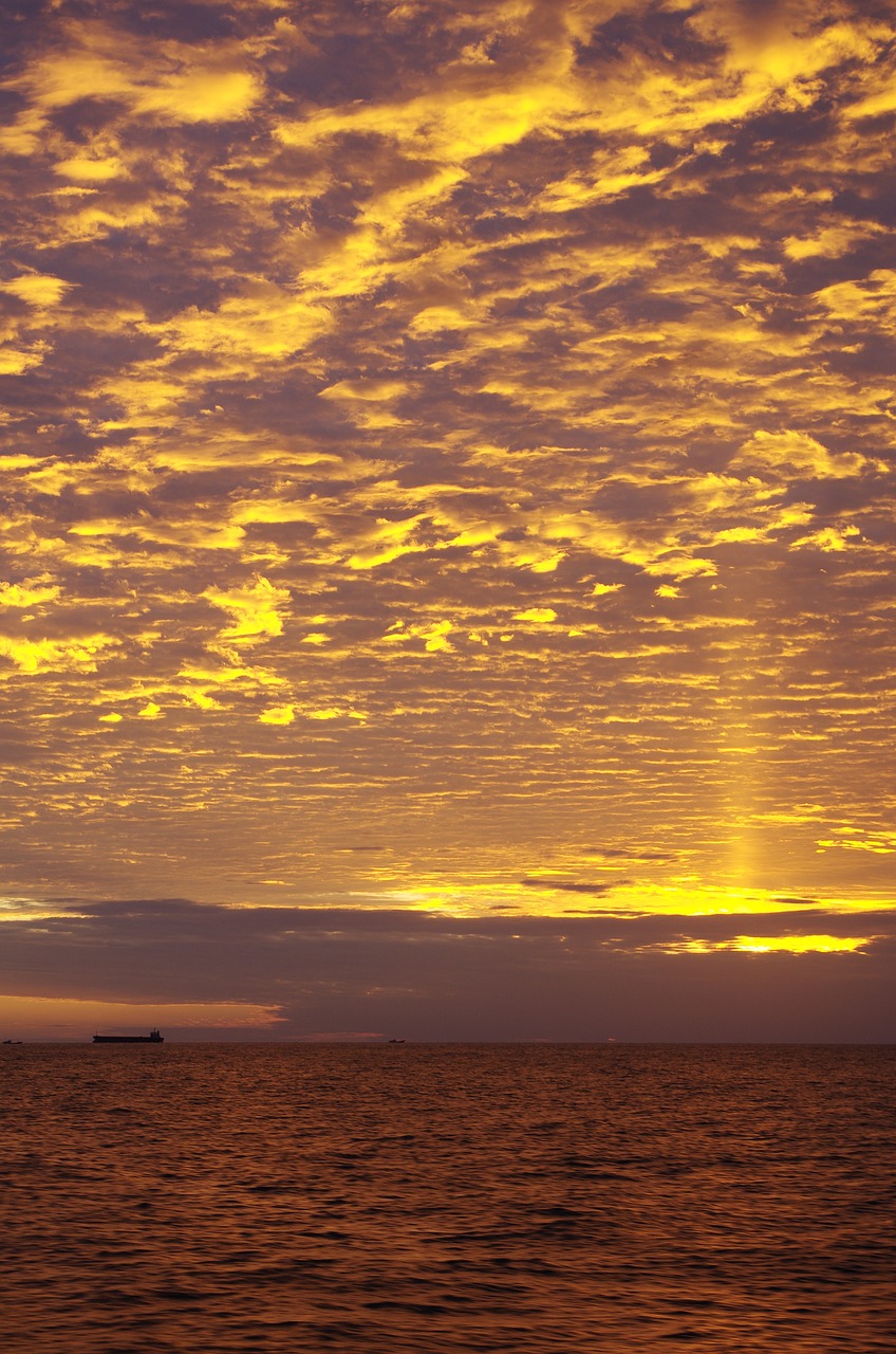 the sea sky sunrise free photo