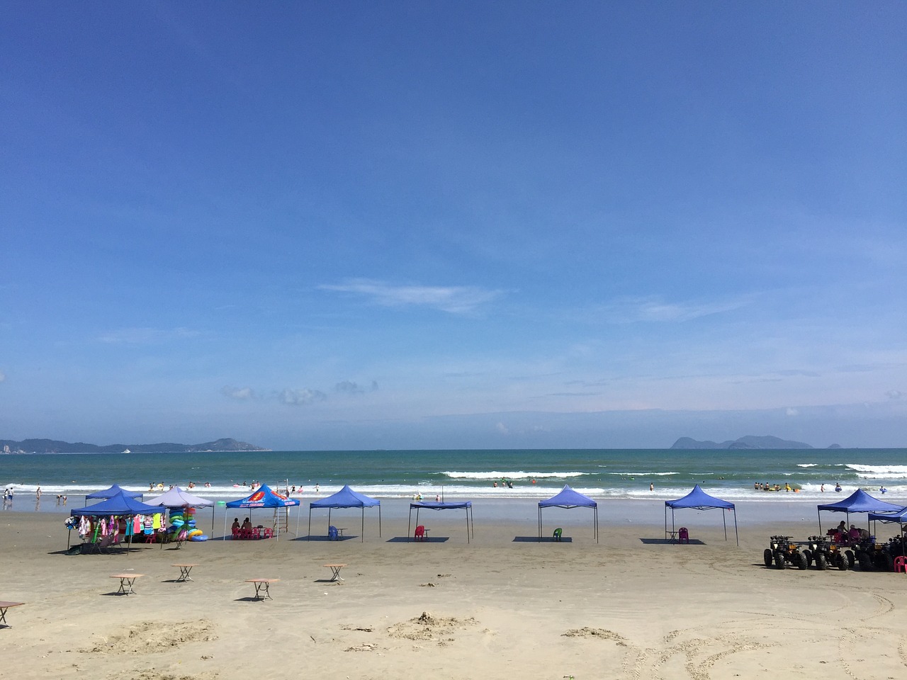 the sea beach blue sky free photo