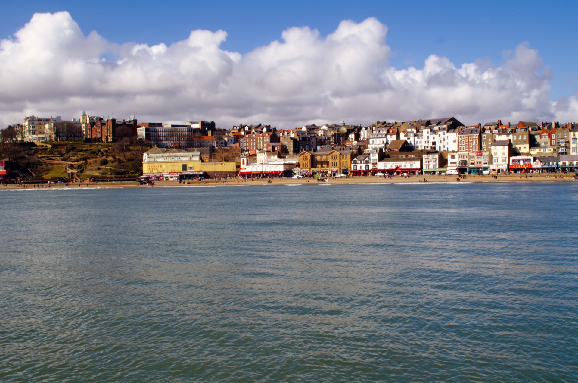 seaside town beach free photo