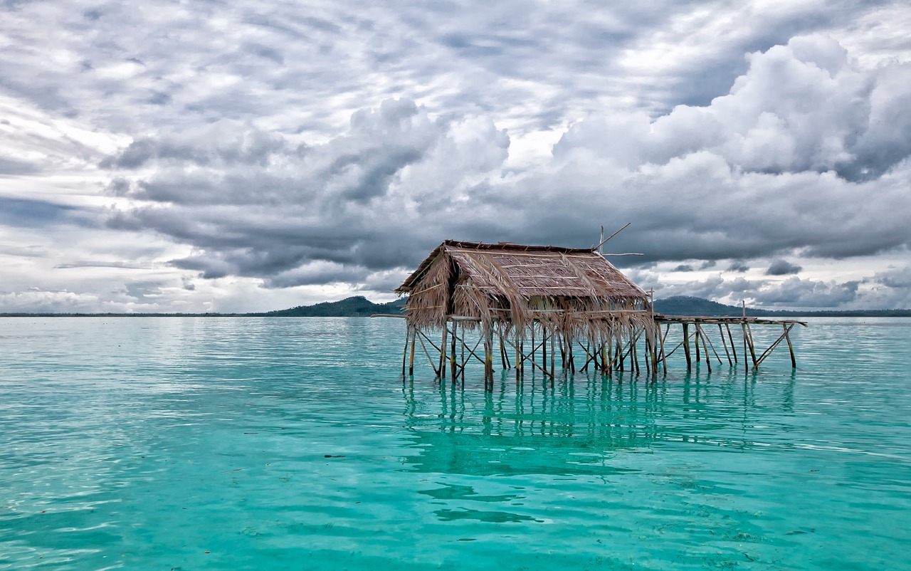 the shallow sea the water shed turquoise free photo