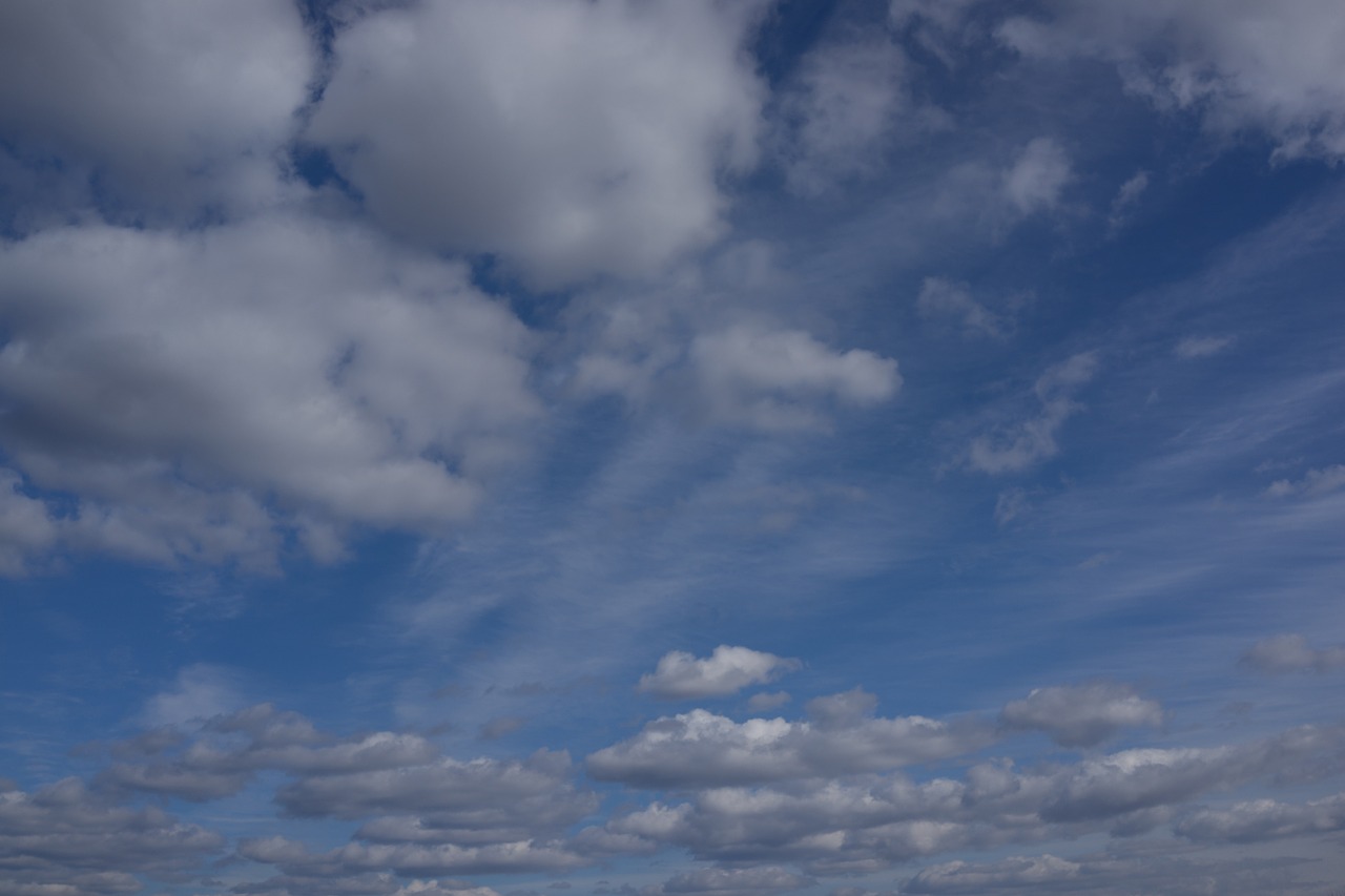 the sky the clouds blue free photo