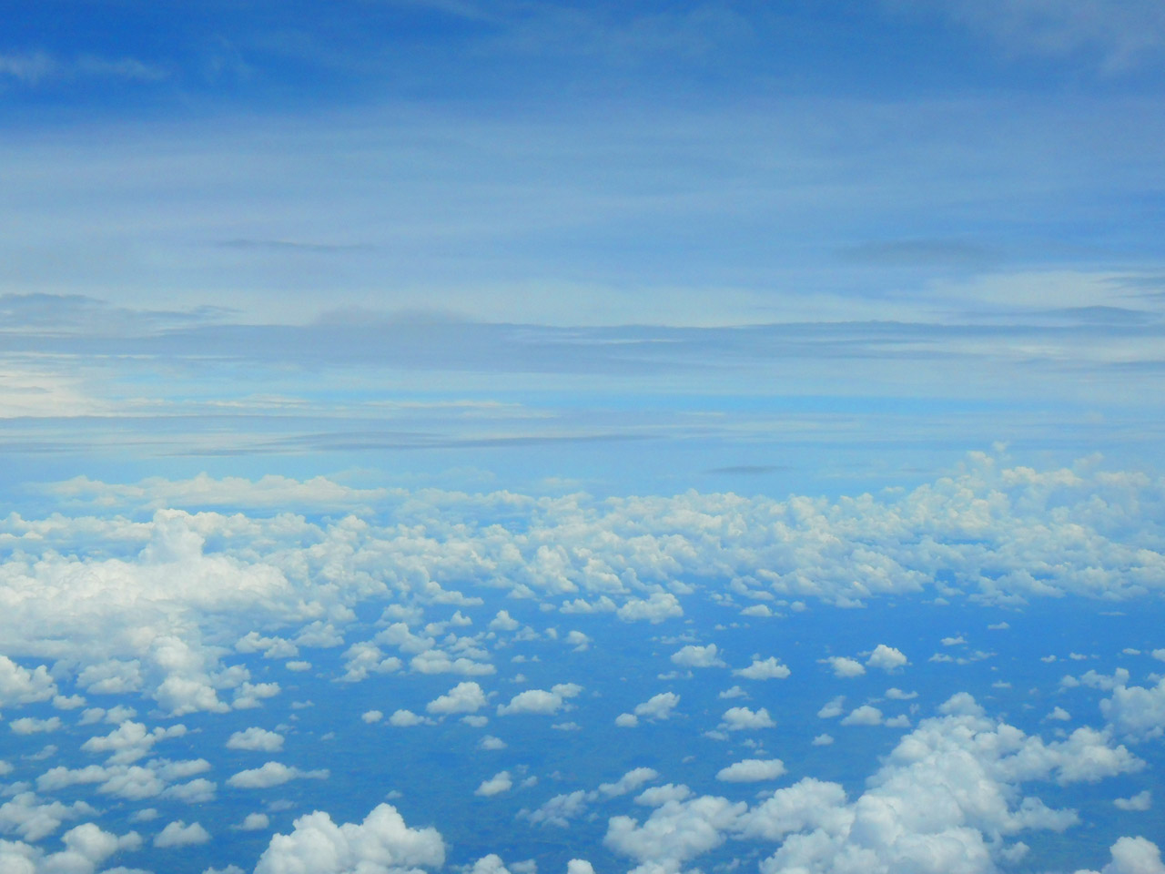 sky clouds airplane free photo