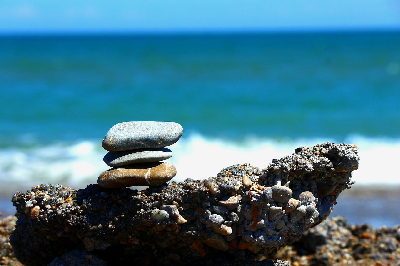 the stones are mediterranean coastal free photo