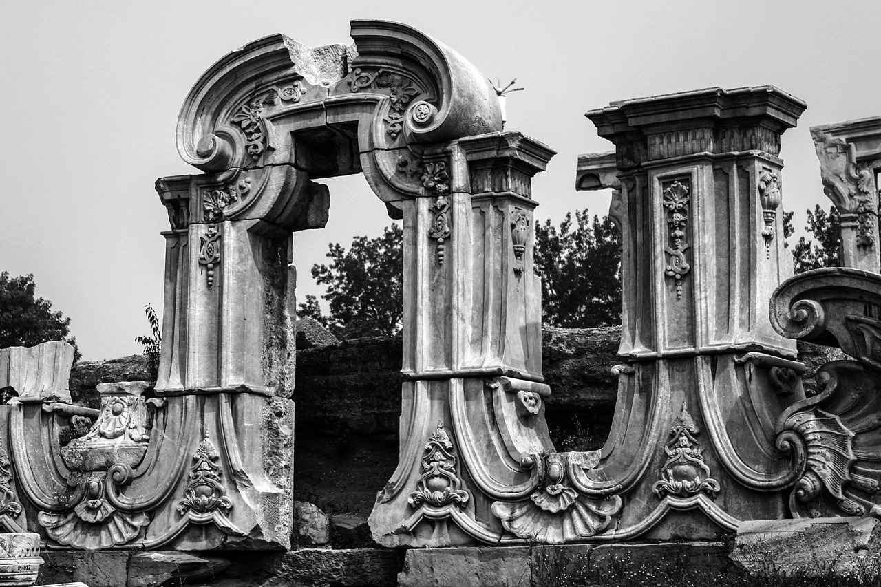 the summer palace black and white building free photo