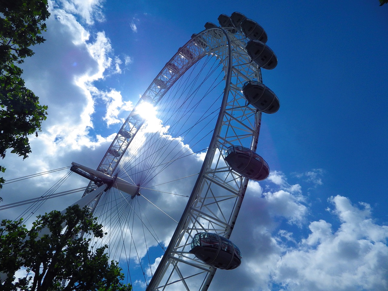 the sun clouds architecture free photo