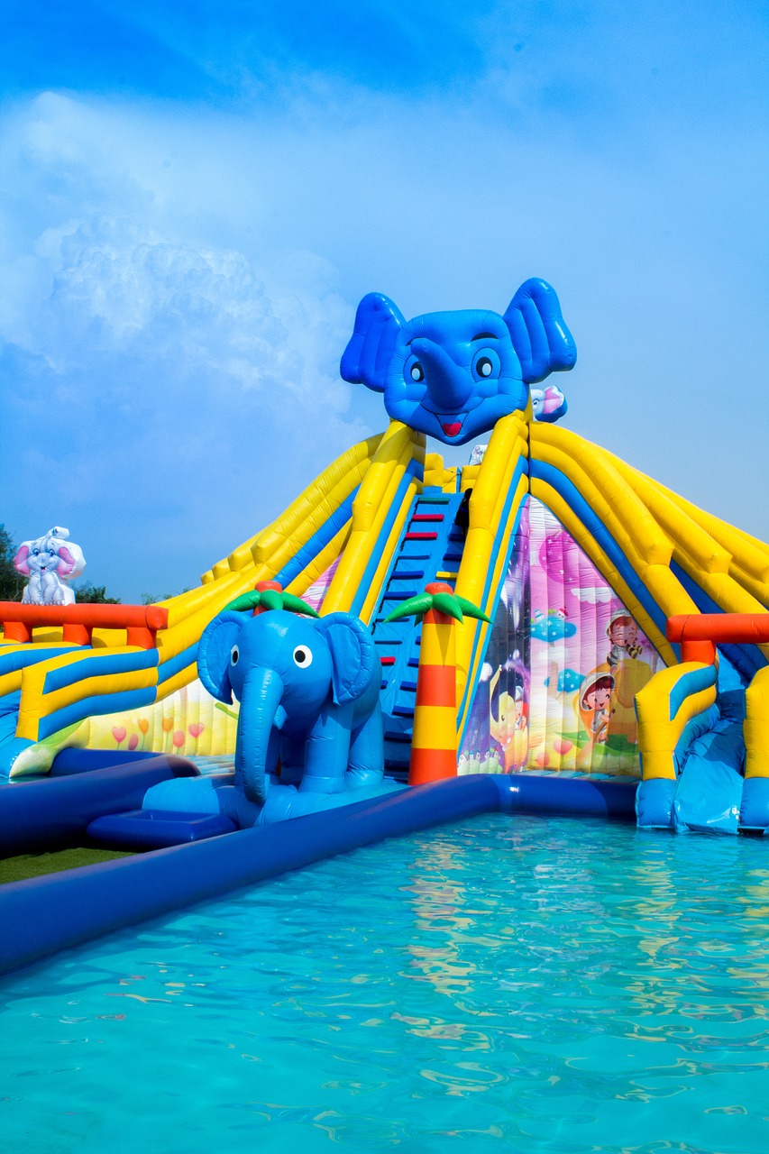 the swimming pool water park waterslide free photo