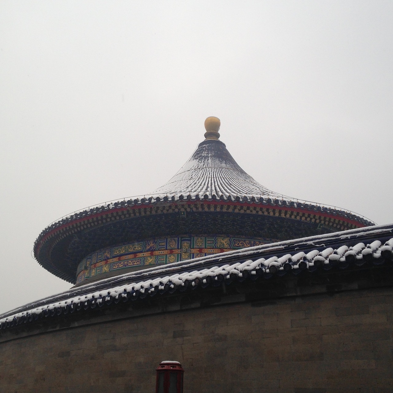 the temple of heaven snow building free photo
