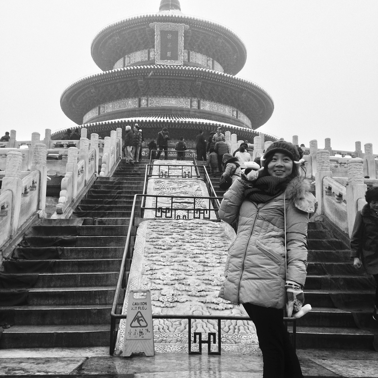 the temple of heaven snow building free photo