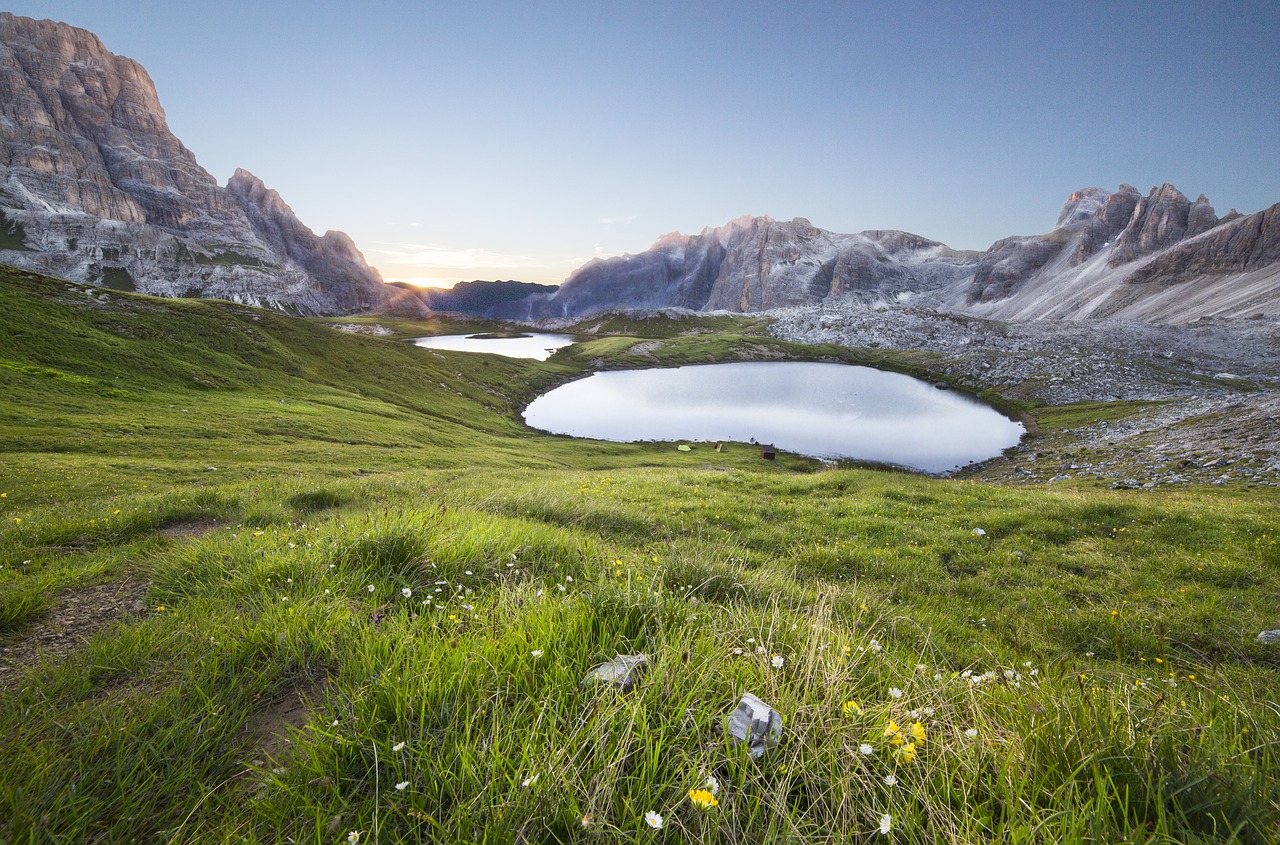 the three peaks of lavaredo  mountains  sky free photo