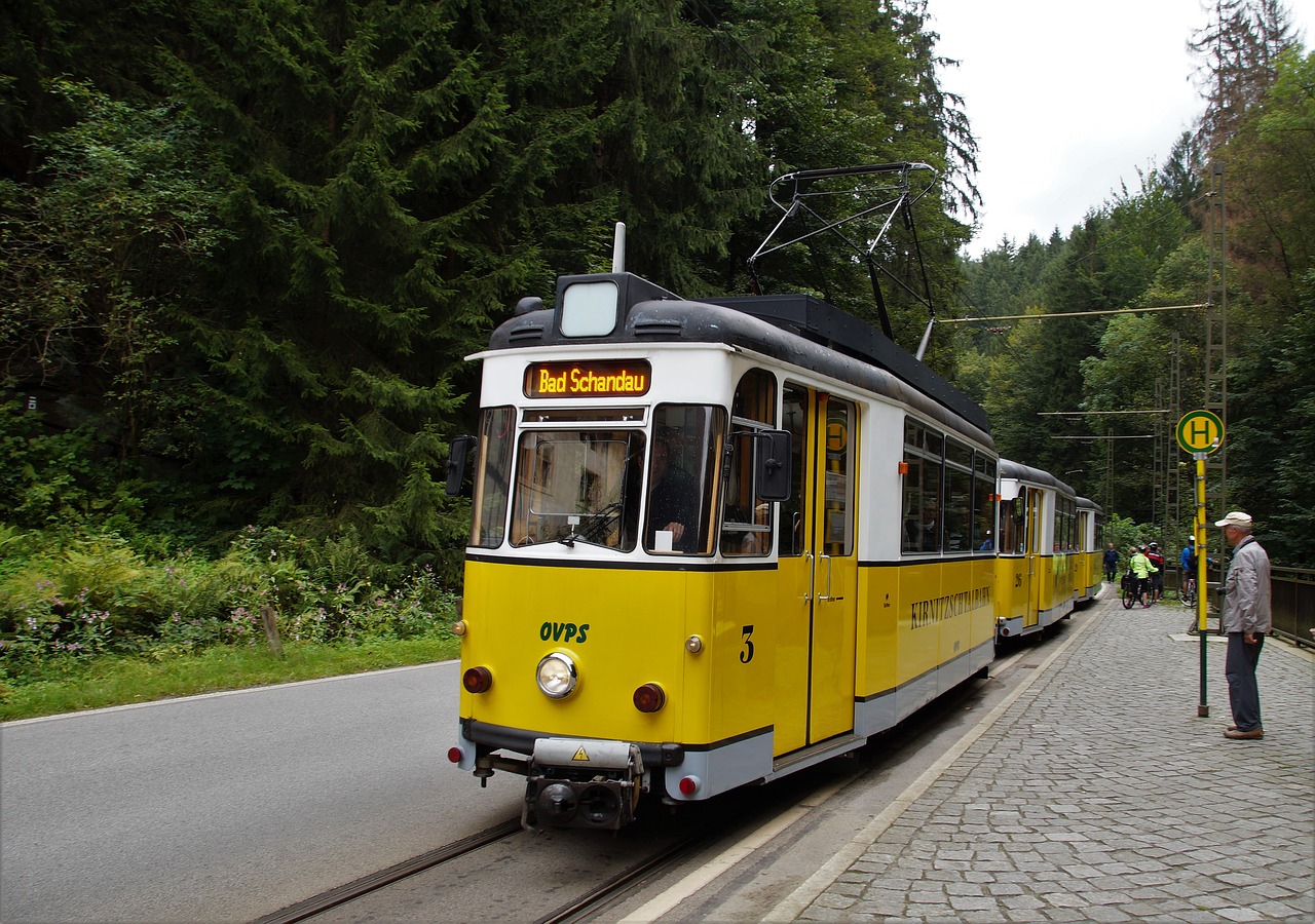 the tram bad schandau spa town free photo