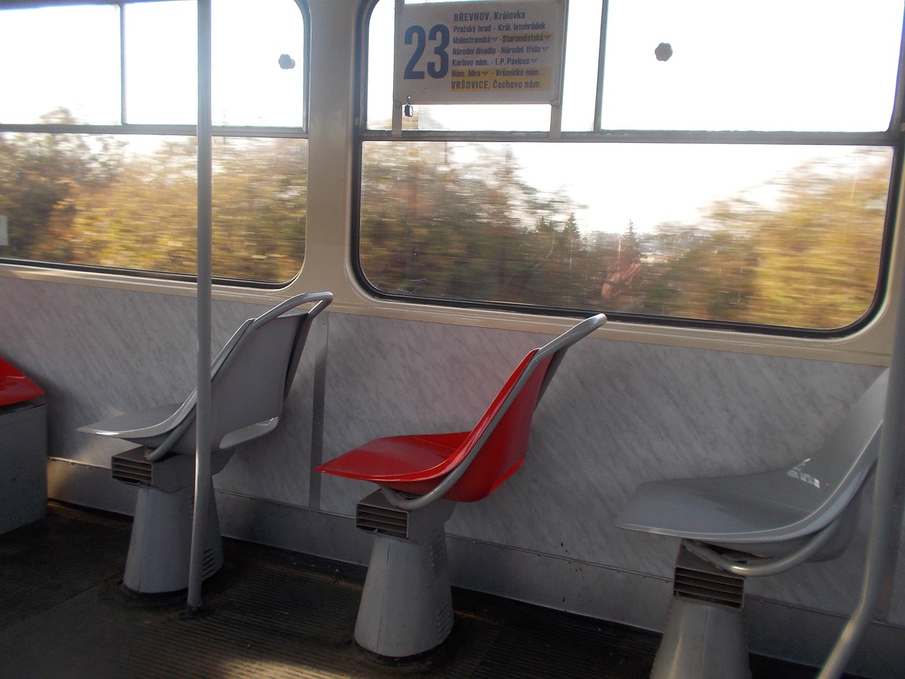 the tram  seats  an empty free photo