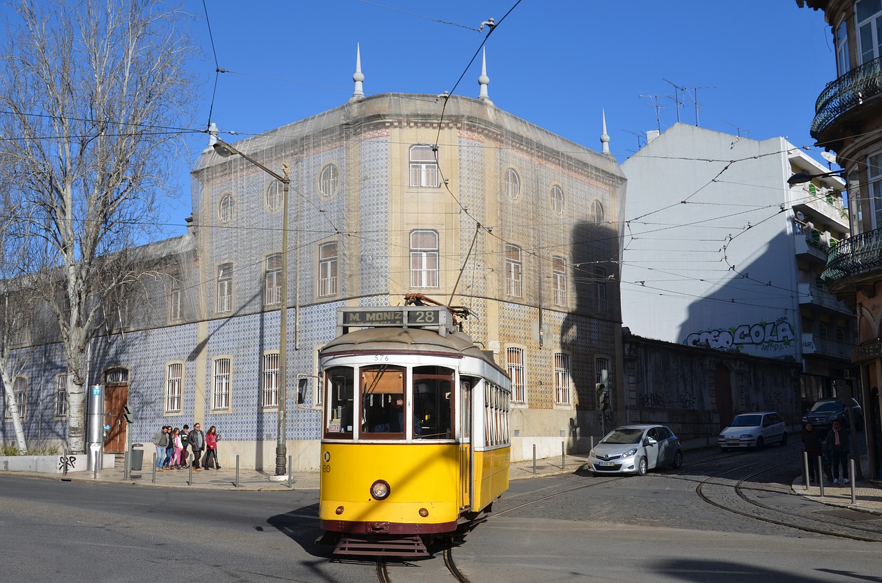 the tram lisbon track free photo