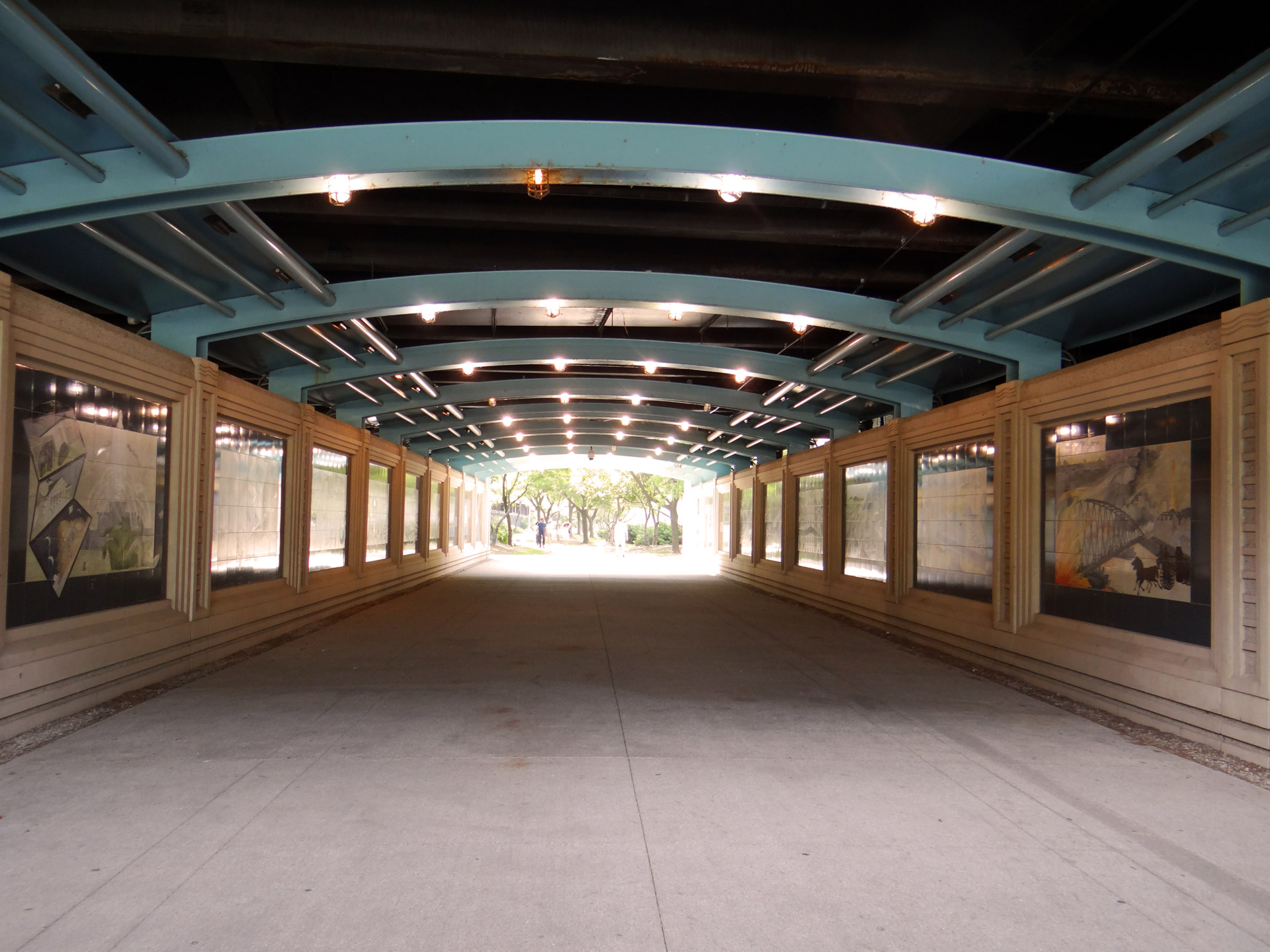 underpass city street chicago free photo