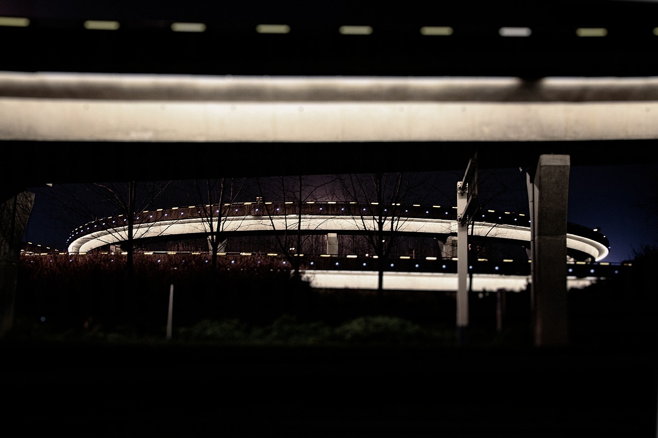 the viaduct night arc free photo