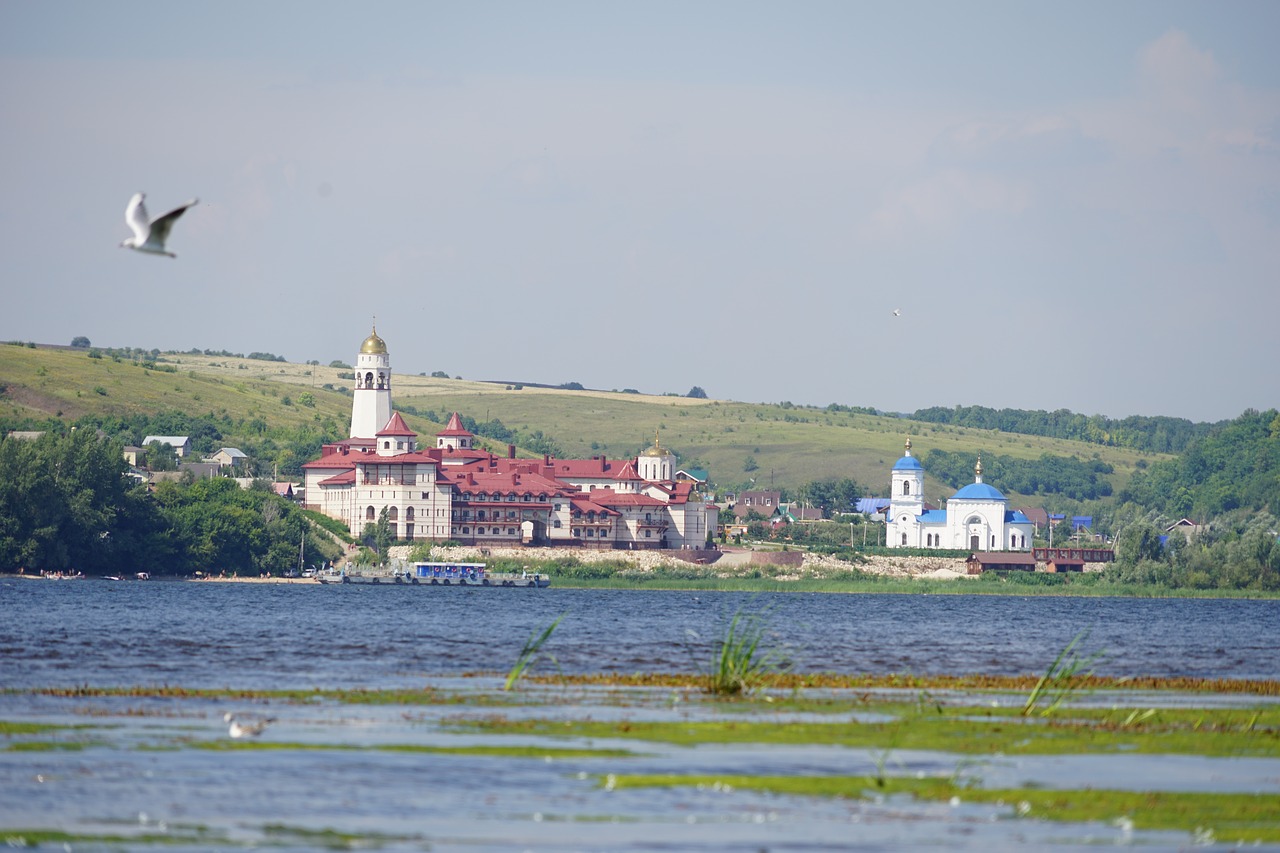 the village vinnovka  monastery  river free photo