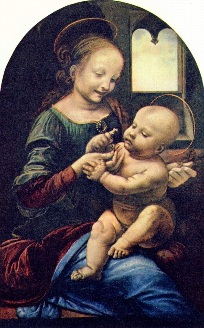 the virgin and child leonardo de vinci boiler and jesus free photo