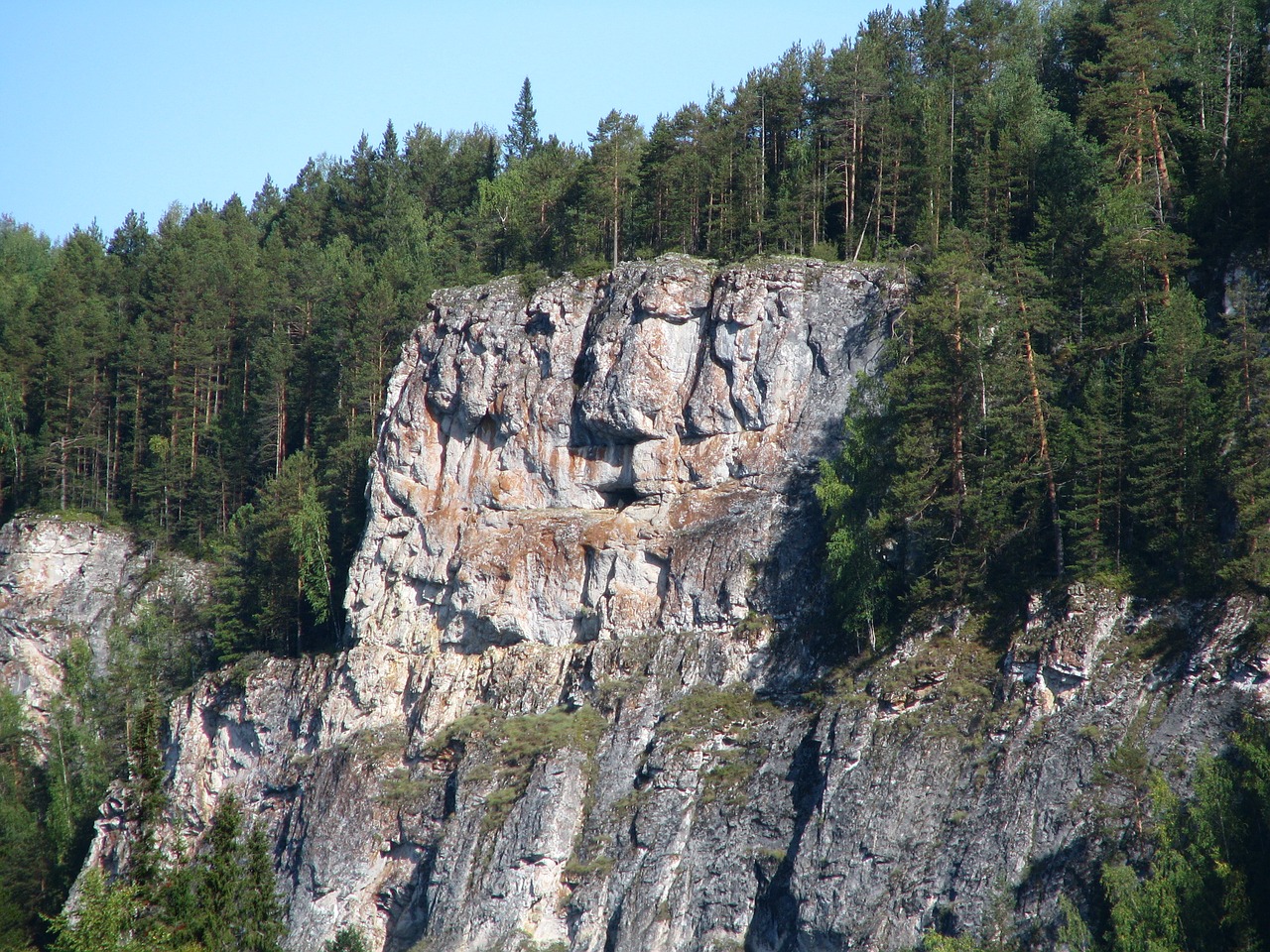 the vishera river beach rock free photo